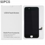 50 PCS Cardboard Packaging White Box for iPhone 8 / 7 LCD Screen and Digitizer Full Assembly