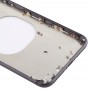 Couverture arrière transparente avec lentille de caméra et plaquettes de carte SIM et clés latérales pour iPhone 8 Plus (Noir)