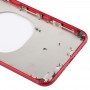 Couverture arrière transparente avec lentille de caméra et plateau de carte SIM et clés latérales pour iPhone 8 Plus (rouge)