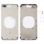 Transparente de la contraportada con la lente de la cámara y la bandeja de tarjeta SIM y Laterales Claves para el iPhone 8 Plus (blanco)