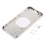 Прозрачная задняя крышка с картой лотка и боковыми клавишами объектива камеры и SIM для iPhone 8 Plus (белый)