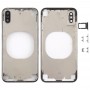 Transparente rückseitige Abdeckung mit Kameraobjektiv und SIM-Karten-Behälter & Seitentasten für iPhone X (Schwarz)