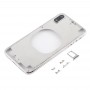 Läbipaistev tagakaane kaamera objektiivi ja SIM-kaardi salve ja külgvõtmetega iPhone X-i jaoks (valge)