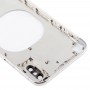 Läbipaistev tagakaane kaamera objektiivi ja SIM-kaardi salve ja külgvõtmetega iPhone X-i jaoks (valge)