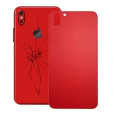 Скляна задня кришка акумулятора Кришка для iPhone X (червоний)