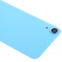 Batería de la contraportada con el bisel hacia atrás la cámara y lente y Adhesivo para iPhone XR (azul)