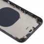 Задняя крышка Корпус с карты лоток и боковые клавиши объектив камеры и SIM для iPhone XR (черный)