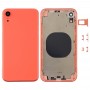 Back Housing Cover with Camera Lens & SIM Card Tray & Side Keys for iPhone XR(Coral)