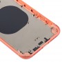Couvercle de boîtier arrière avec lentille de caméra et plateau de carte SIM et touches latérales pour iPhone XR (Coral)