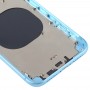Zurück Gehäusedeckel mit Kamera-Objektiv und SIM-Karten-Behälter & Seitentasten für iPhone XR (blau)