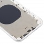 Couvercle de boîtier arrière avec lentille de caméra et plaquettes de carte SIM et touches latérales pour iPhone XR (blanc)