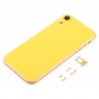 Tillbaka House Cover med kameralinsen & SIM-kortfack och sidokanaler för iPhone XR (gul)