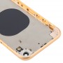 Cubierta de la cubierta con la lente de la cámara y la bandeja de tarjeta SIM y Laterales Claves para iPhone XR (amarillo)