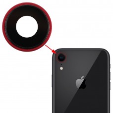 უკან კამერა Bezel ერთად ობიექტივი საფარი for iPhone XR (წითელი)