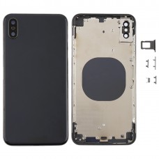 Back Cover with Camera Lens & SIM Card Tray & Side Keys for iPhone XS Max(Black)