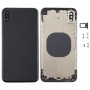 უკან საფარი კამერა ლინზები და SIM ბარათის უჯრა და გვერდითი გასაღებები iPhone XS MAX (შავი)