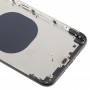 Couverture arrière avec lentille de caméra et plaquettes de carte SIM et touches latérales pour iPhone XS Max (Noir)