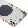Cubierta posterior con lente de la cámara y la bandeja de tarjeta SIM y Laterales Claves para iPhone XS Max (Oro)