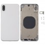 Обратно покритие с камера обектив & SIM карта тава и странични ключове за iPhone Xs Max (White)