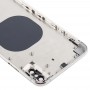 Tylna pokrywa z obiektywami aparatu i taca kart SIM i przycisków bocznych dla iPhone XS max (biały)