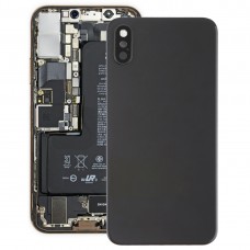 Batteribakgrund med baksida Kamera Bezel & Lens & Lim för iPhone XS (Svart) 