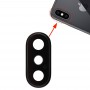 Bezel מצלמה חזרה עם עדשה כיסוי לאייפון XS / XS מקס (שחור)