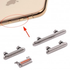 Side Keys (Power Button + Volume ღილაკი + მუნჯი ღილაკი) for iPhone XS / XS MAX (თეთრი)