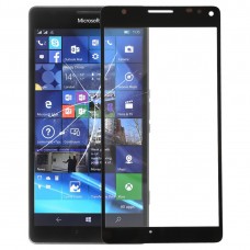 Přední obrazovka vnější skleněná čočka pro Microsoft Lumia 950 XL (černá) 