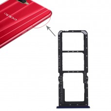 2 x SIM-kaardi salv + Micro SD-kaardi salve OPPO K1 jaoks (sinine)