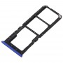 2 x plateau de carte SIM + plateau de carte micro SD pour OPPO K1 (bleu)