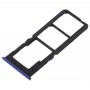 2 x plateau de carte SIM + plateau de carte micro SD pour OPPO K1 (bleu)