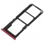 2 x plateau de carte SIM + plateau de carte micro SD pour OPPO K1 (rouge)