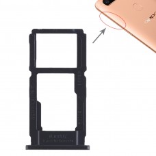 SIM Card Tray + SIM Card Tray / Micro SD Card Tray for OPPO R11s Plus(Black)