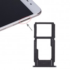 SIM Card Tray + SIM Card Tray / Micro SD Card Tray for OPPO R9sk(Black)