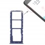 2 x SIM карта тава + микро SD карта тава за OPPO A5 / A3S (син)