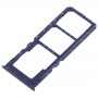 2 x tarjeta SIM bandeja de tarjeta bandeja + Micro SD para OPPO A5 / A3s (azul)