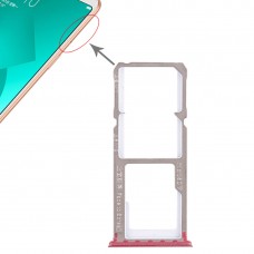 2 x SIM Card Tray + Micro SD Card Tray for OPPO A83(Red)