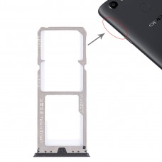 2 x bandeja de tarjeta SD tarjeta SIM bandeja + Micro para OPPO A73 / F5 (Negro)