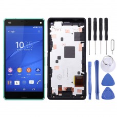 LCD Screen and Digitizer Full Assembly with Frame for Sony Xperia Z3 Mini Compact (Green)