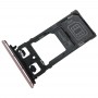 Plateau de carte SIM1 + CARTE SIM2 / Bac de carte Micro SD pour Sony Xperia XZ (rose)