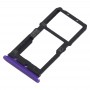 Taca karta SIM + Taca karta SIM / taca karta Micro SD dla Vivo X21 (fioletowy)