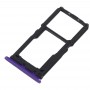 Taca karta SIM + Taca karta SIM / taca karta Micro SD dla Vivo X21 (fioletowy)