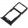 Slot per scheda SIM + Slot per scheda SIM / Micro SD vassoio di carta per Vivo X20 (nero)