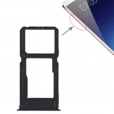 SIM Card Tray + SIM Card Tray / Micro SD Card Tray for Vivo X20 Plus (Black)