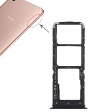 2 X SIM карта тава + микро SD карта за карти Vivo Y71 (черен)