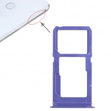 Slot per scheda SIM + Slot per scheda SIM / Micro SD vassoio di carta per Vivo X21i (blu)