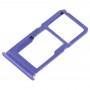 SIM-kaardi salve + SIM-kaardi salve / mikro SD-kaardi salve Vivo X21i jaoks (sinine)