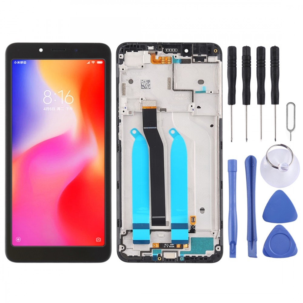 LCD-képernyő és digitalizáló teljes összeszerelés a Xiaomi Redmi 6A / REDMI 6 (fekete)
