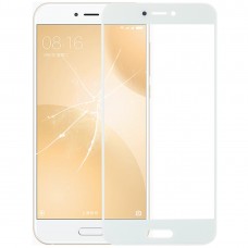 Frontskärm Yttre glaslins för Xiaomi Mi 5C (vit)