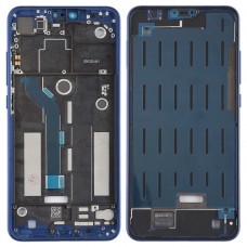 Kesk-raami bezel külgvõtmetega Xiaomi MI 8 Lite jaoks (sinine)